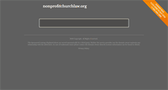 Desktop Screenshot of nonprofitchurchlaw.org